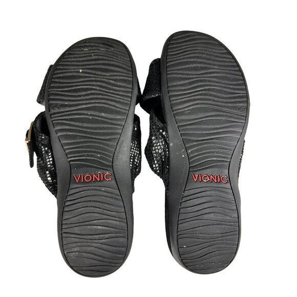 Vionic Black Sandals With Crossed Straps Size 10 - Picture 8 of 8